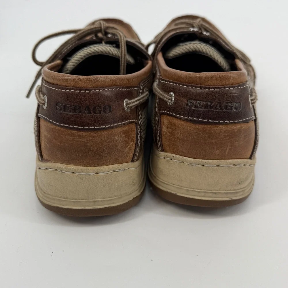 Sebago Clovehitch II Mens Boat Shoes Dark Taupe Dark Brown Size 11M